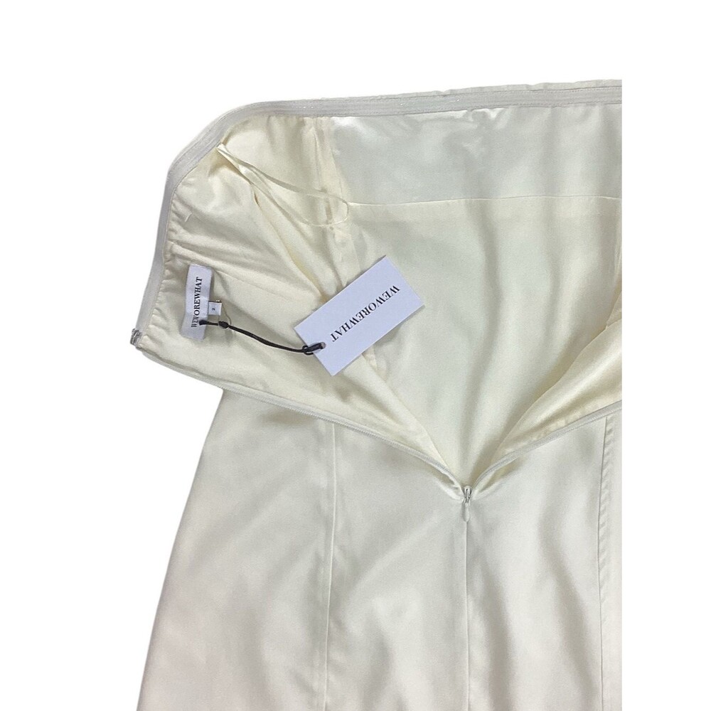 WeWoreWhat Size 2 NWT Strapless Peplum Mini Dress in Ecru Cream Ivory - Picture 8 of 10